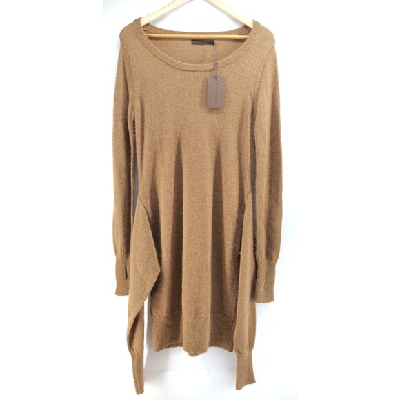 Nicholas K Sweater Dress Frea Dress Camel 100% Alpaca XS NWT‎ - Picture 1 of 10
